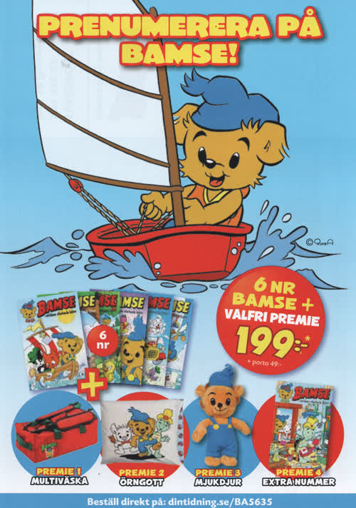 Prenumerera på Bamse!
