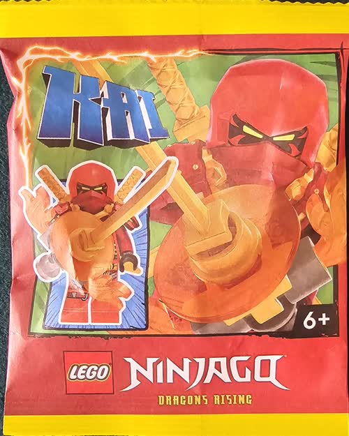 Lego leksak: Kai + Ny utrustning + Eldsvärd!