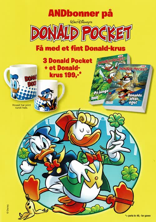 Abonnementskupong på Donald Pocket (løst bilag)