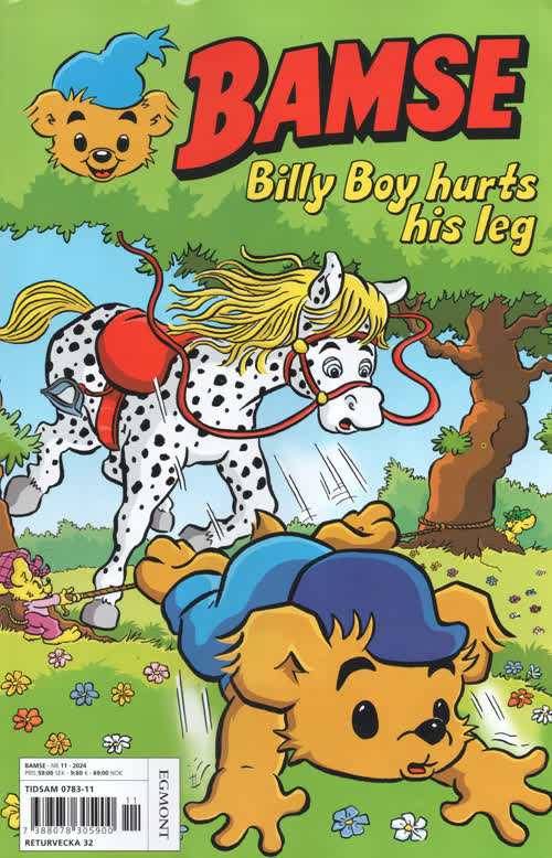 Billy Boy  hurts his leg (Bamse på engelska)