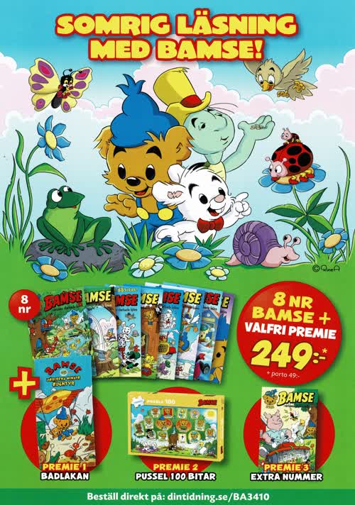 Somrig läsning med Bamse!