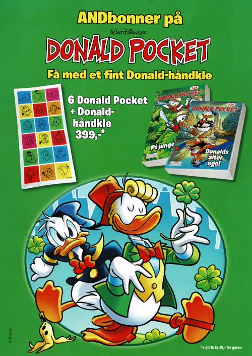 Abonnementskupong på Donald Pocket (løst bilag)