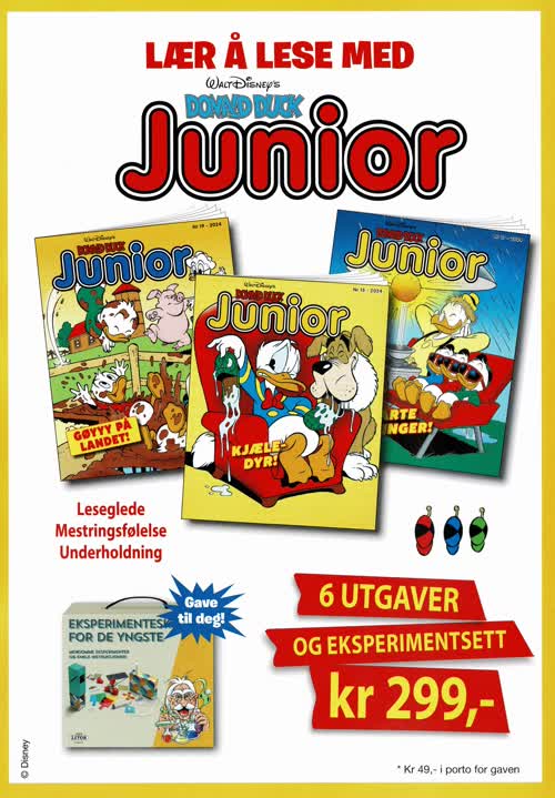 Abonnementskupong på Donald Duck Junior